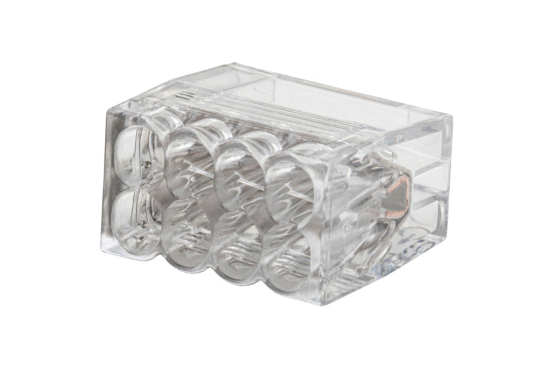 Kompakte Schrumpfverbinder für Drahtverbindungen, Durchmesser 0,5 bis 2,5 mm², 100 Einheiten.