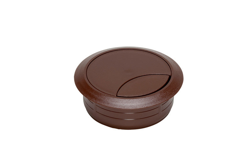 Braunes Schreibtischzubehör mit 60 mm Durchmesser für Stifte und Bürobedarf.