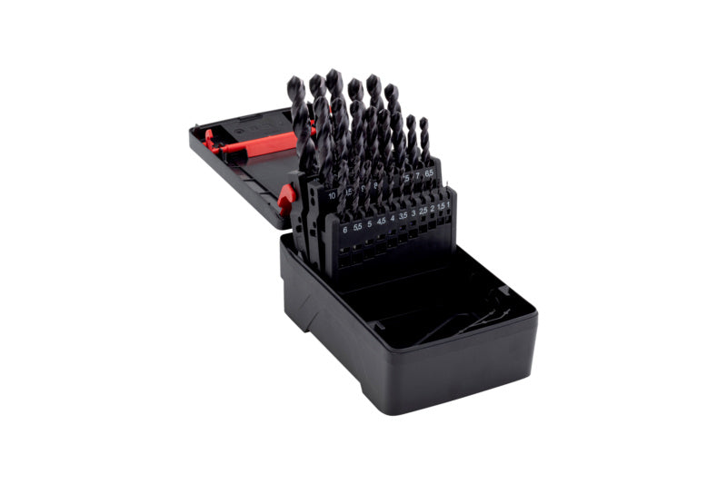 Set von Spiralbohrern aus HSCO-Stahl in einer robusten Aufbewahrungsbox.