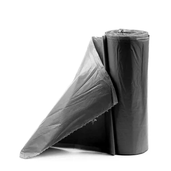Graue 30L Müllbeutel aus HDPE auf einer Rolle