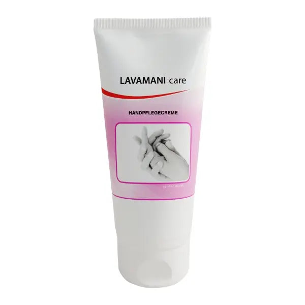 200ml Tube LAVAMANI care Handcreme zur Pflege und Schutz empfindlicher Haut.