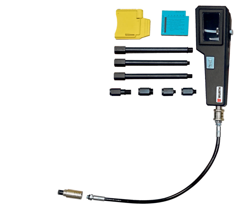 Kompressionsprüfungs-Set mit 63 Teilen, geeignet für Benzinmotoren, in kompakter Tasche.