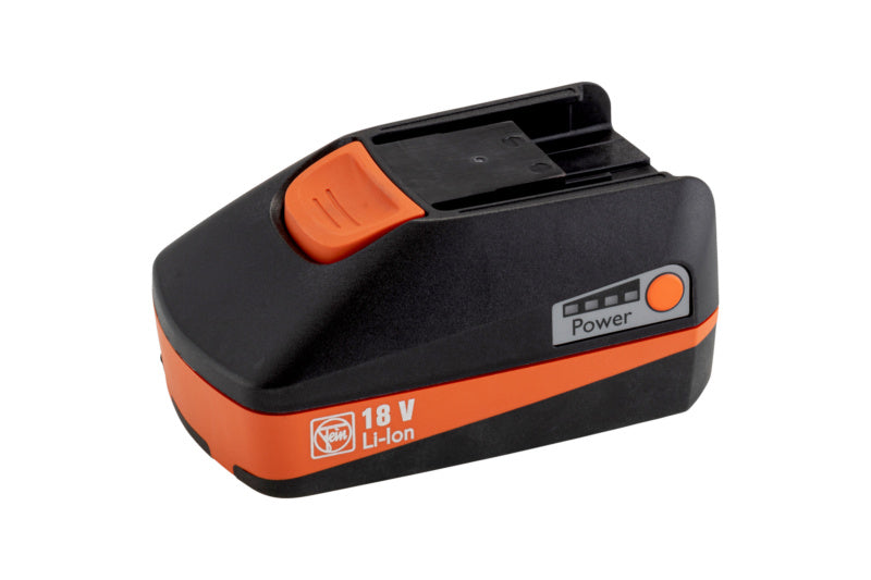 Akku für Maschinen in Schwarz mit Lithium-Ionen-Technologie und sicherem Design.