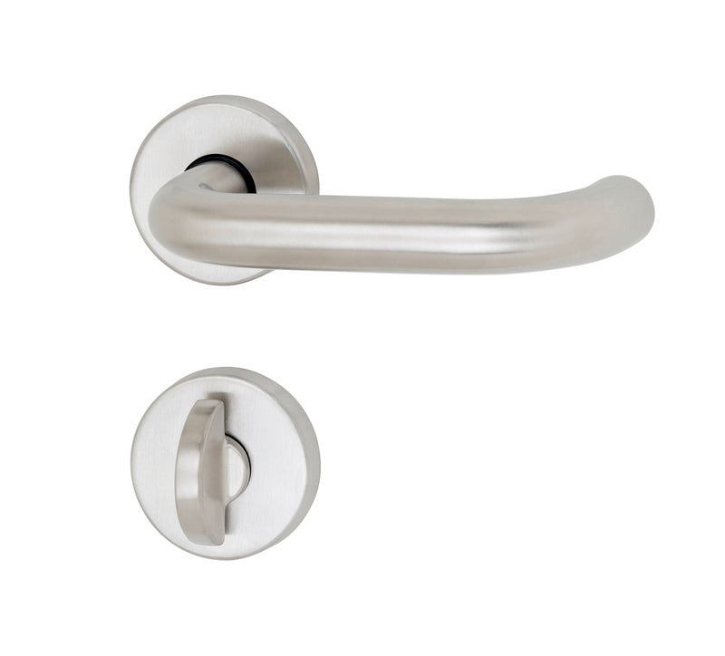 Edelstahl-Türdrücker TD-A2-A302-CLICK-ROS mit ergonomischem Griff und eleganter Oberfläche.