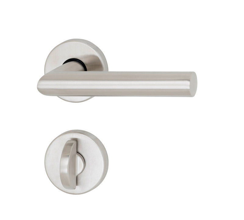 Edelstahl-Türdrücker TD-A2-A305-CLICK-ROS mit ergonomischer Form und CLICK-Funktion.