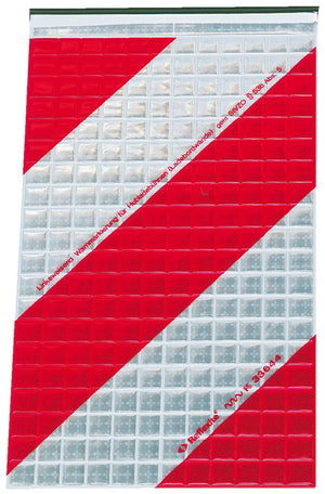 Warnmarkierungsschild linksweisend in den Maßen 250x400 Millimeter, ein Stück.