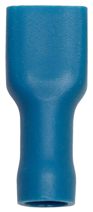 Blue insulated wire, 6.3 x 0.8 mm, packaged in a box of 500 units.