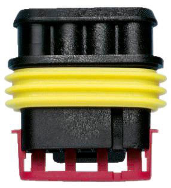 Four-unit power strip with individual switches and a compact design.