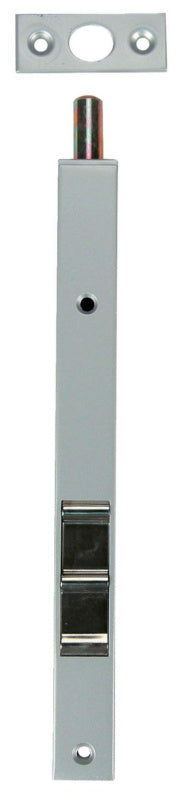 Silberner Türkantriegel mit den Maßen 20 mm Breite und 160 mm Länge, aus robustem Metall.