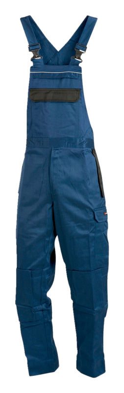 Die Arbeitslatzhose MULTINORM in Marine und Schwarz bietet zahlreiche Taschen und ergonomischen Schnitt.