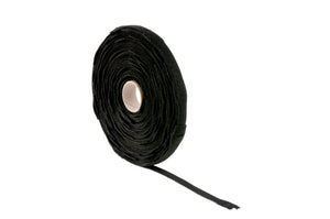 Doppelseitiges Klettband in Schwarz, 200 mm lang und 20 mm breit, für vielseitige Anwendungen.