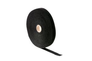 Doppelseitiges schwarzes Klettband, 20 mm breit und 25 m lang, für vielseitige Befestigungen.