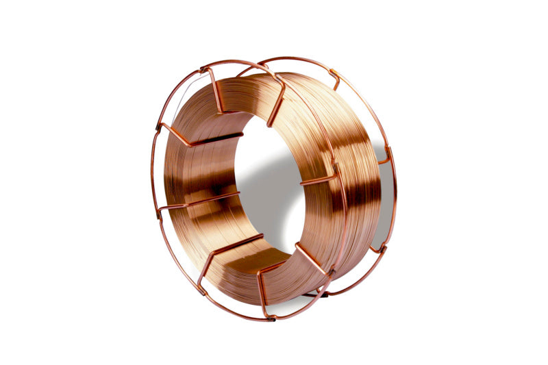 Schutzgas Schweißdraht ALMG5 in stabilem Korb, 7 kg Aluminium-Magnesium-Legierung.