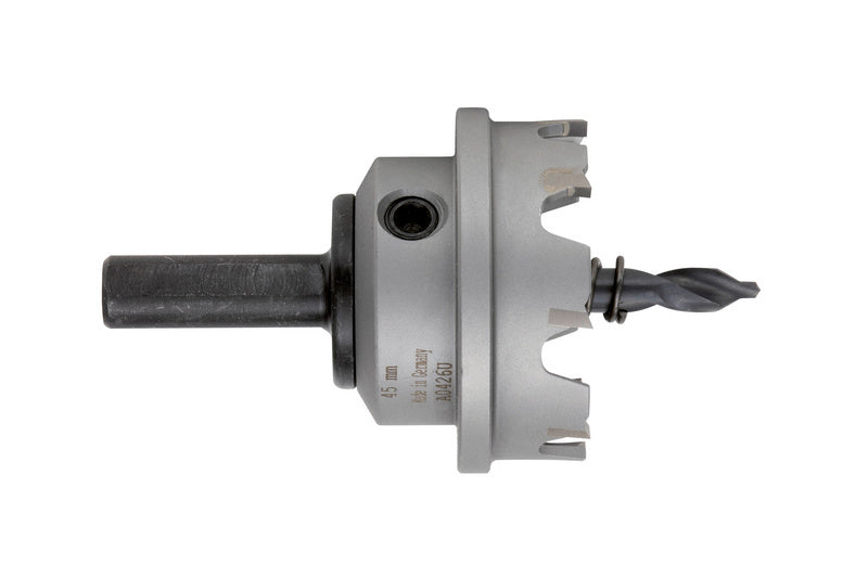 Lochsäge SAE aus hochlegiertem Schnellstahl mit scharfen Zähnen für präzise Ausschnitte.