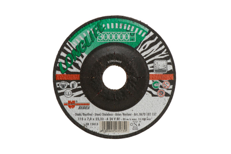 Schruppscheibe SSHB LL mit 125 mm Durchmesser und 6 mm Dicke für effizientes Schleifen von Materialien.