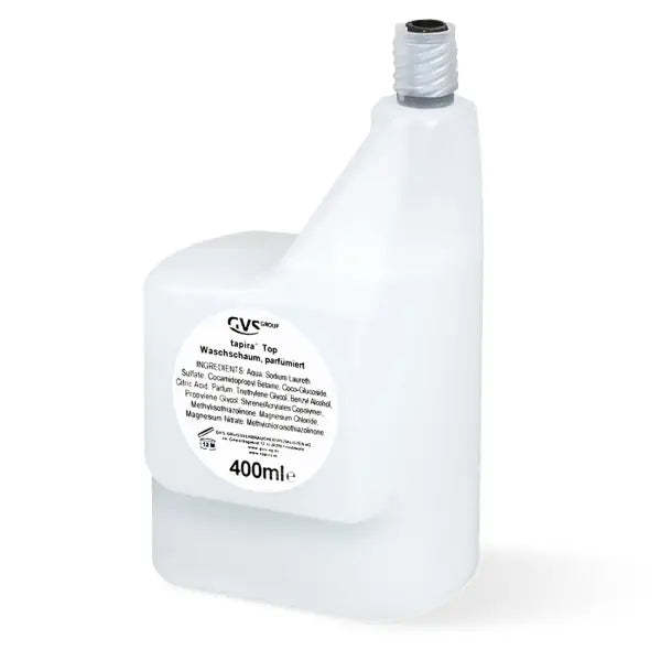 Tapira Top parfümiertes Waschscham in einer transparenten 400ml Flasche.