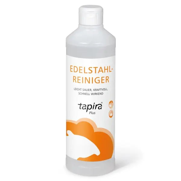 Tapira Plus Edelstahlreiniger in einer 0,5L Flasche.