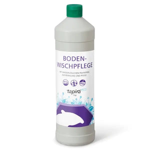 Tapira Top Eco Bodenwischpflege in einer 1L Flasche mit grünem Deckel.