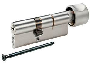Robuste Schließanlage mit flexiblem Zylindersystem und modernem, ästhetischem Design.