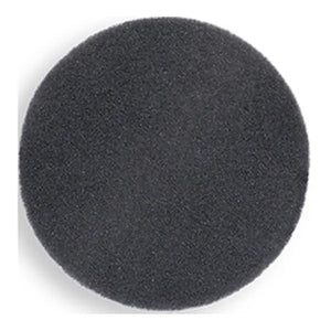 Schwarzes, rundes Bodenreinigungspad mit 430 mm Durchmesser.