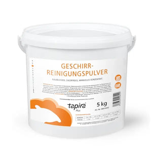Tapira Plus Geschirrreinigungspulver CF in einem 5kg Eimer.