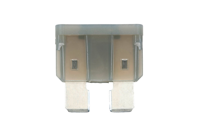 Silber-graue FLSTESI-ATO-Sicherungen in einer Verpackung mit 25 Einheiten