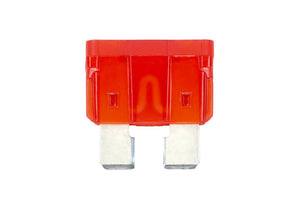 Silver and red 10A electrical connector with 25 units in a pack.