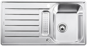 Edelstahl-Küchenspüle mit glatter Oberfläche und integriertem Schalldämmmaterial, ein Becken.