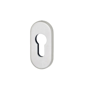 Edelstahl-Türdrücker A2 OVAL mit satinierter Oberfläche und eleganter, ovaler Form.