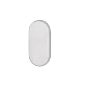 Edelstahl-Türdrücker in ovaler Form mit matter Oberfläche für Rohrrahmentüren.