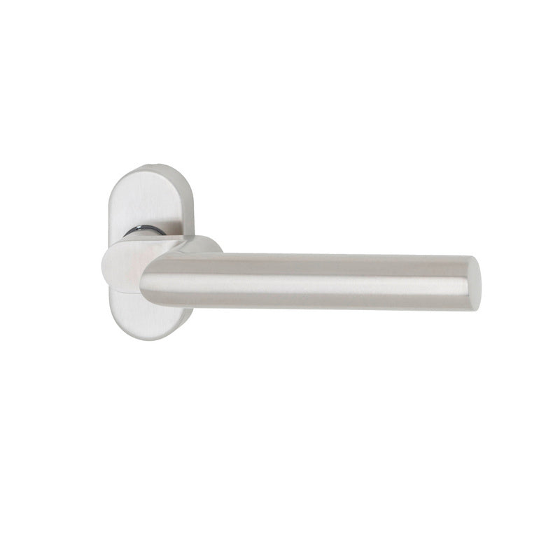 Türdrücker Edelstahl für Rohrrahmentür-TD-A2-A806-OVAL-ROS-L/R-MATT     VP    1 Einheit - Marktplatz24