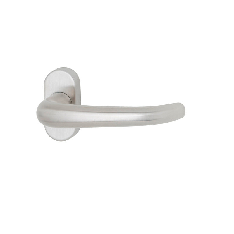 Türdrücker Edelstahl für Rohrrahmentür-TD-A2-A810-OVAL-ROS-L/R-MATT     VP    1 Einheit - Marktplatz24