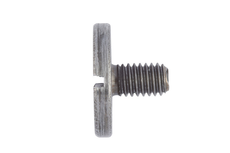 Flachkopfschraube mit Schlitz, aus Stahl, korrosionsbeständig, nach DIN921 genormt.