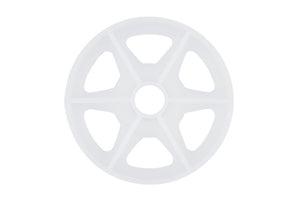 Hundert robuste DBL-(W-DH)-KST-D50MM Bauteile mit 50 mm Durchmesser in Verpackungseinheit.