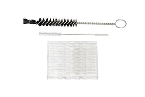 Reinigungsset mit Pistole und verschiedenen Bürsten für präzise und gründliche Reinigung.