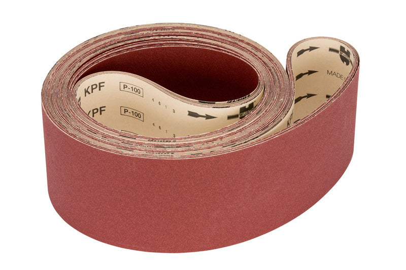 Langes Schleifband SHLFBA LNG KPF P180 mit Kornfeinheit P180 für Holz, Kunststoff und Metall.