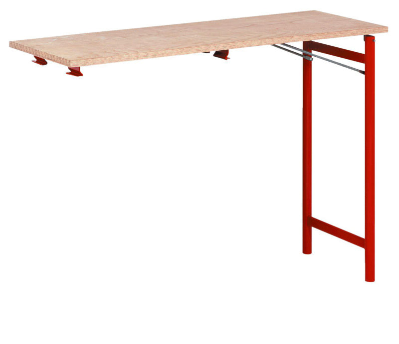 Arbeitstisch ORSY BULL mit Klappfuß, 1200x500x25 mm, stabile rutschfeste Arbeitsfläche