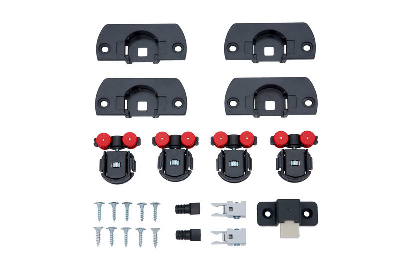Schiebetürbeschlag redoslide-M aus robustem Material für Türen bis 80 kg mit leisem Lauf.