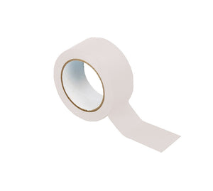 Weißes, geripptes PVC-Abdeckband, 50 mm breit und 33 m lang, 36 Stück in der Packung.