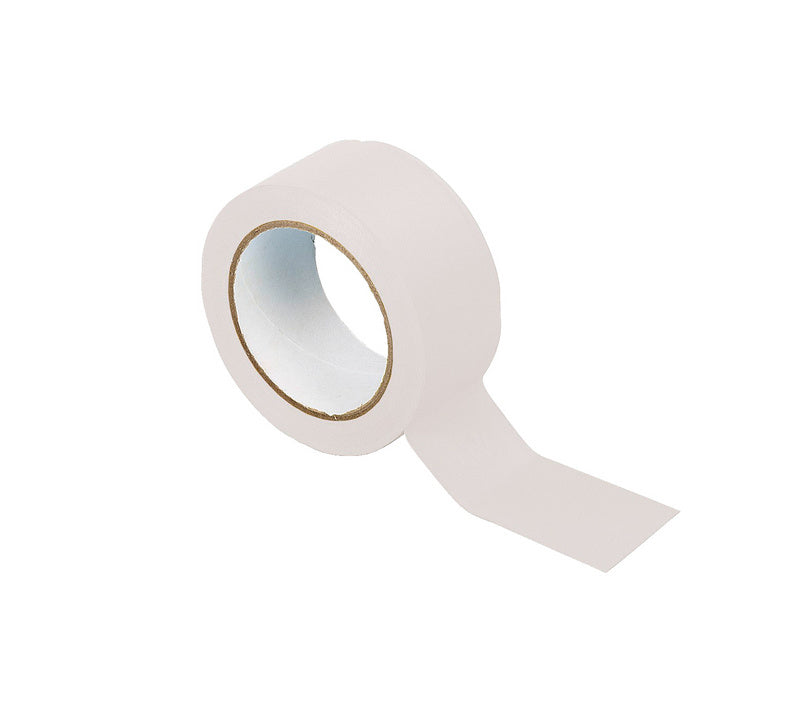 Weißes, geripptes PVC-Abdeckband, 50 mm breit und 33 m lang, 36 Stück in der Packung.