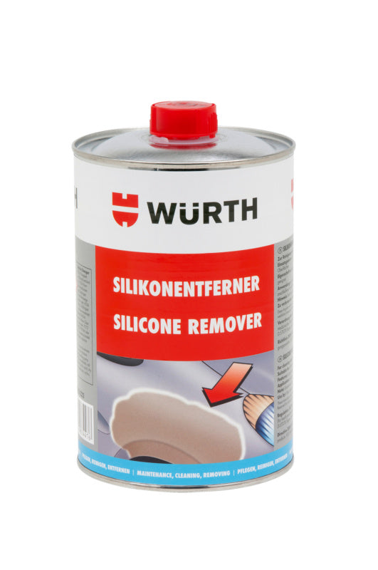 Silikonentferner-SILENTF in einer Flasche mit klarer Flüssigkeit und praktischem Applikator.