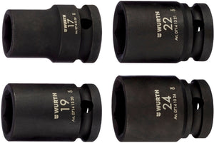 Set of four transparent storage containers with lids in various sizes.