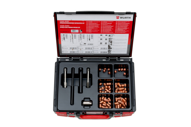 Zündkerzenreparaturset Time Sert ZKERZGWD mit speziellen Werkzeugen zur Gewindereparatur.