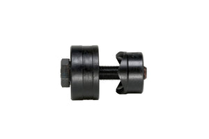 Blechlocher mit Zugschraube aus Stahl und ergonomischem Griff für präzises Stanzen von Blechen.