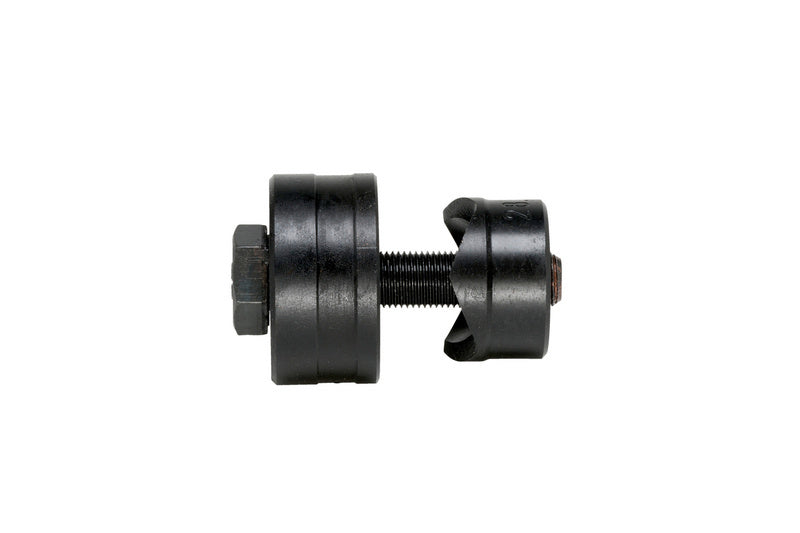 Blechlocher mit Zugschraube aus Stahl und ergonomischem Griff für präzises Stanzen von Blechen.