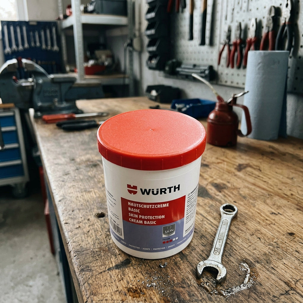 Würth Hautschutzcreme – Hautschutzcreme Dose Basic 1000mlSchützen Sie Ihre Haut im Berufsalltag mit der Würth Hautschutzcreme Basic 1000ml, speziell entwickelt für Handwerker und anspruchsvolle Umgebungen.

Feature: GroßzüArbeitsschutzHautschutzcreme Dose