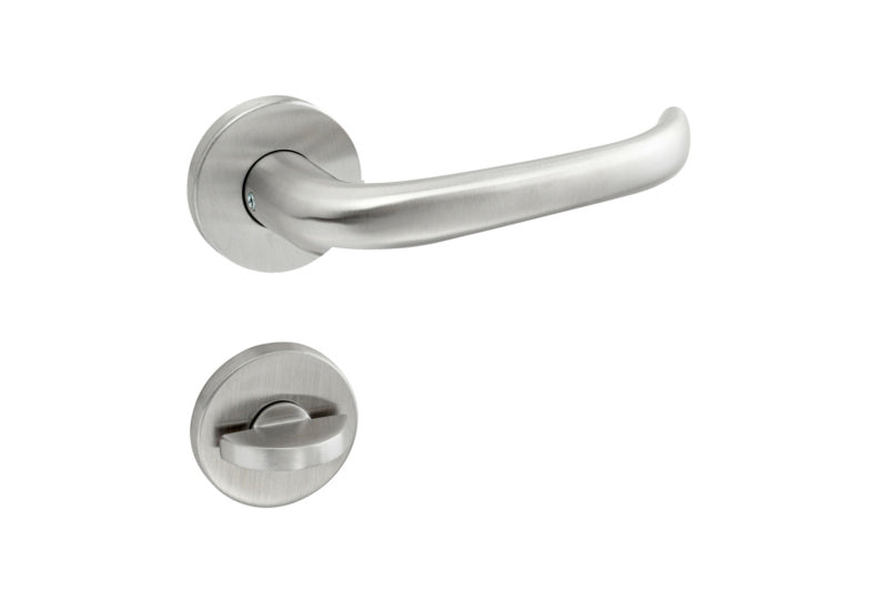 Edelstahl-Türdrücker TD-A2-A510-CLICK-ROS mit ergonomischem Griff und modernem Design.