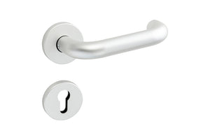 Türdrücker aus Aluminium für Brandschutz- und Paniktüren Modell TD-ALU-AL502/FS in Silberfarben