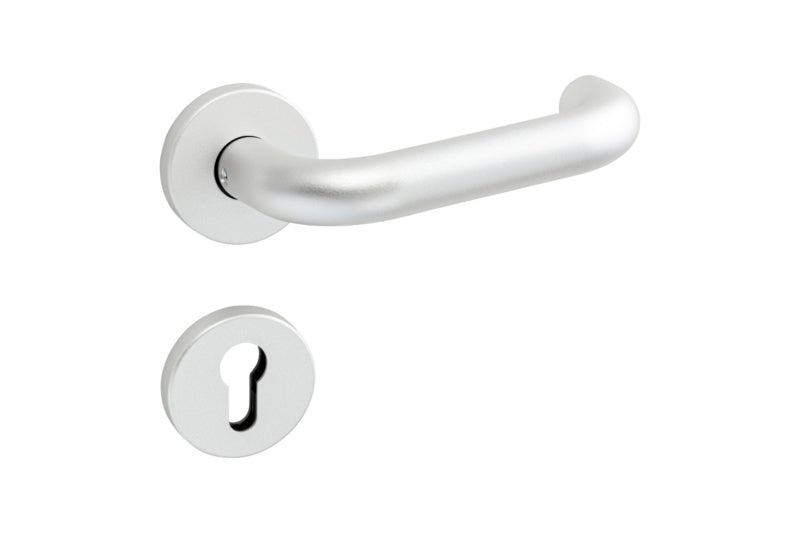 Türdrücker aus Aluminium für Brandschutz- und Paniktüren Modell TD-ALU-AL502/FS in Silberfarben