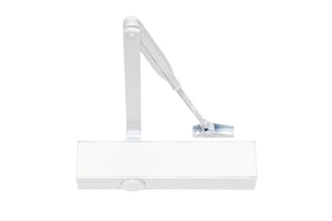 Weißer Türschließer mit Scherengestänge Modell TRSHL-SHERGESTNG-STS340 für sanftes Schließen